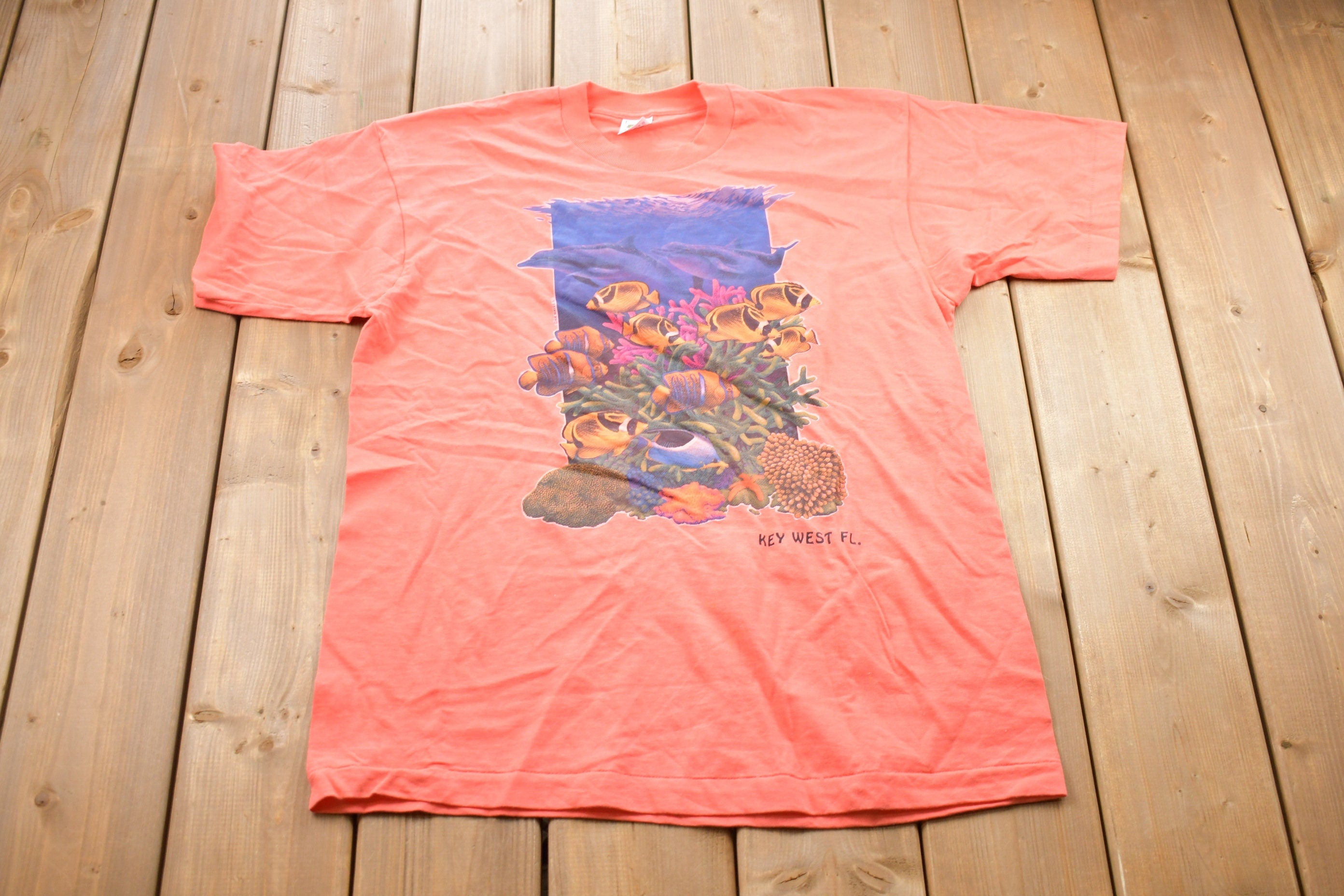 Vintage 1990s Key West Florida Graphic T-Shirt
