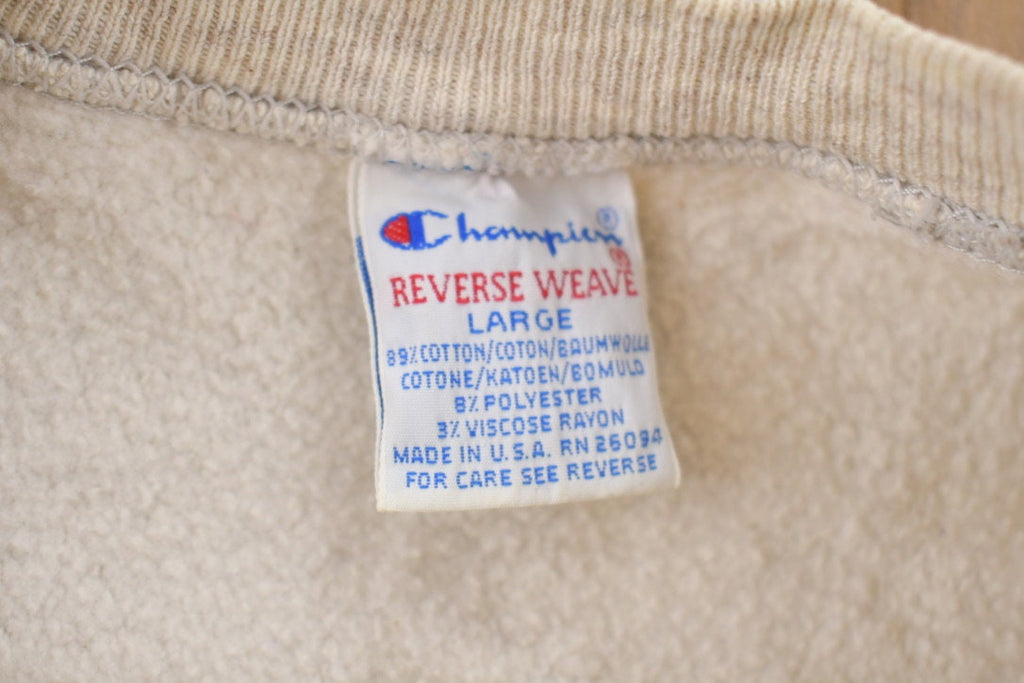 Vintage 1990s UIC University Of Illinois Champion Reverse Weave Crewneck  Collegiate Sweatshirt  Sportswear  Made In USA  Distressed