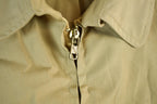 Vintage 1970s 1980s Blank Beige Harrington Windbreaker Jacket Mens 42R  True Vintage  Streetwear  Blank Windbreaker  70s Jacket