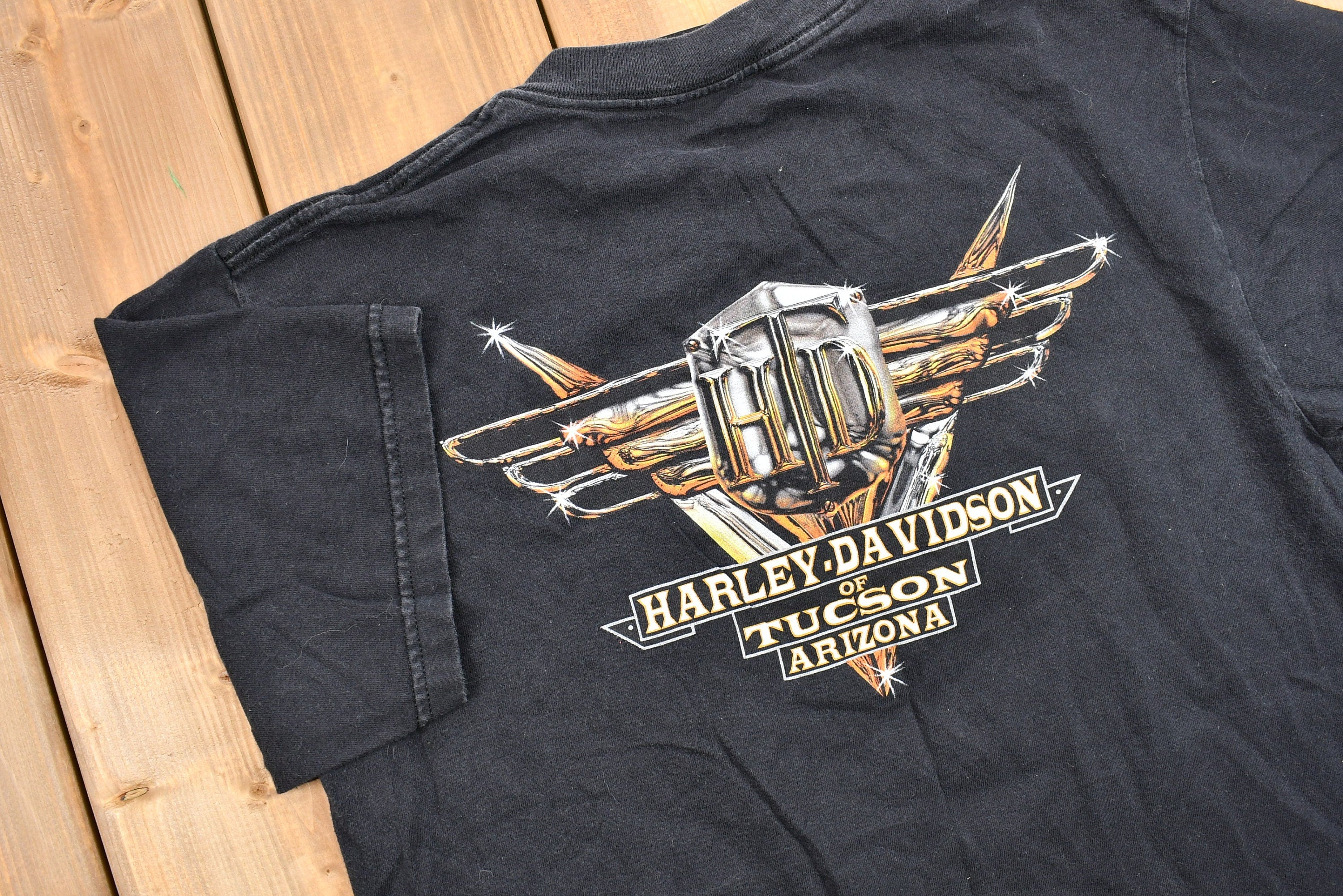 Vintage 2000 Harley Davidson Motorcycles of Tucson Arizona Graphic T-Shirt