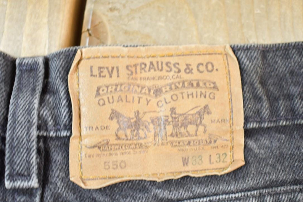 Vintage 1990s Levi Strauss Black Tab 550 Denim Jeans Size 33 x 32
