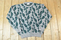 Vintage 1990s Paisley Knit Abstract Pattern Crewneck Sweater