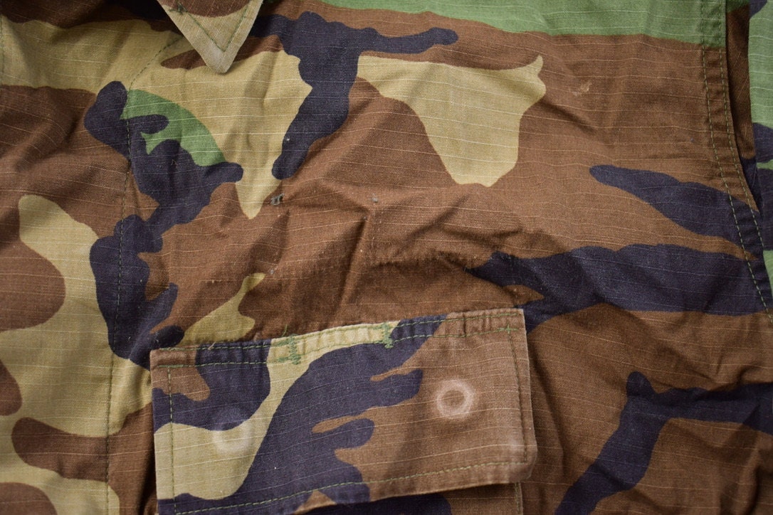 Vintage Military Button Up Shirt