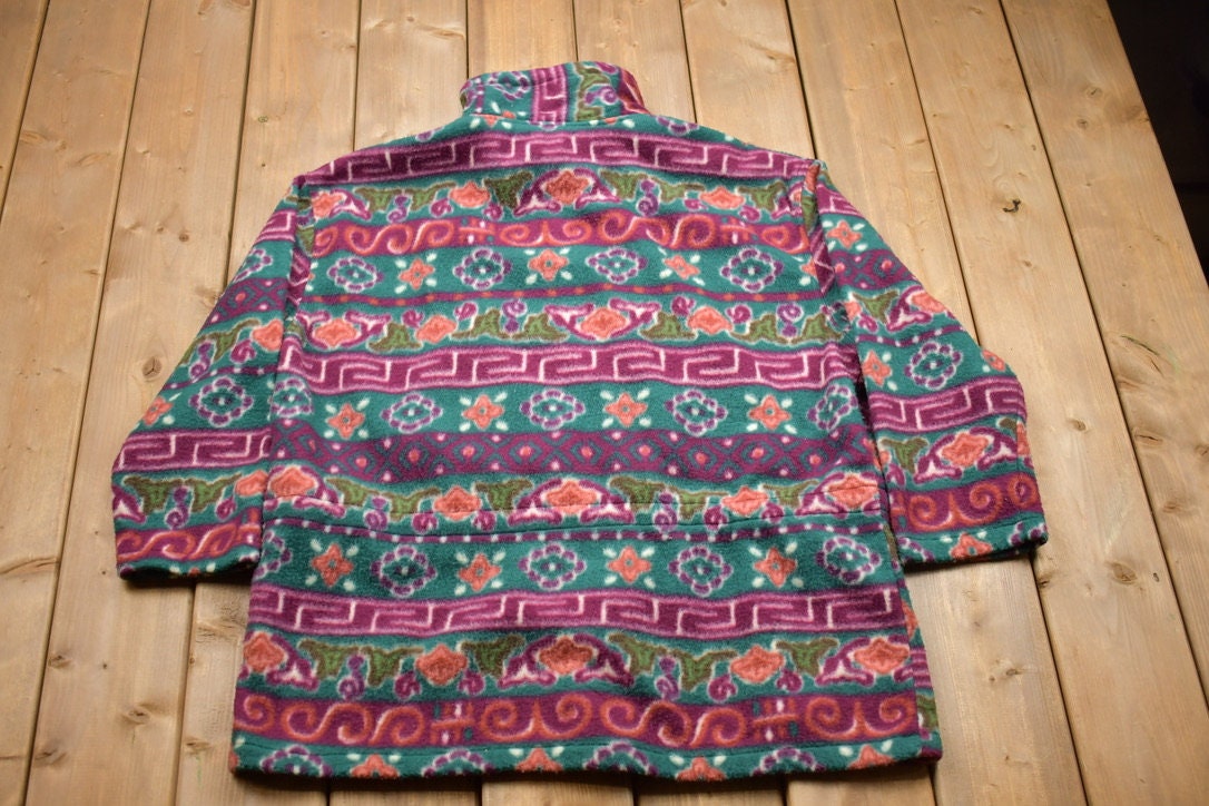 Vintage 1990s Climate Zone Fleece Zip Up Sweater