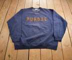Vintage 1990s Purdue Embroidered Collegiate Crewneck