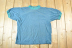 Vintage 1990s Structure Striped Grunge T-Shirt Mens Small