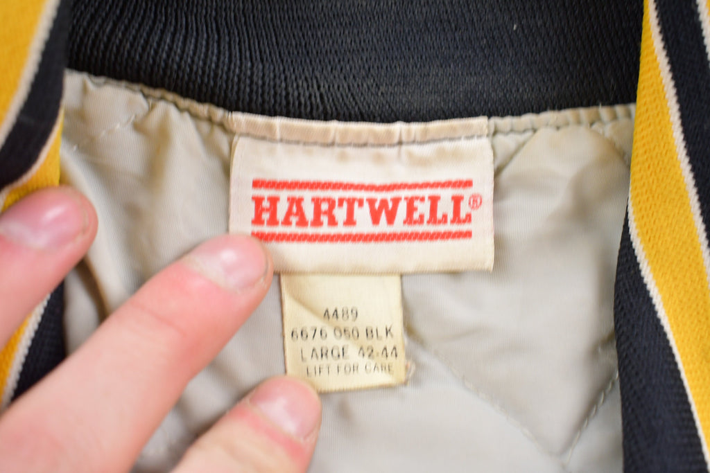 Vintage 1990s Hartwell Panthers Satin Bomber Jacket