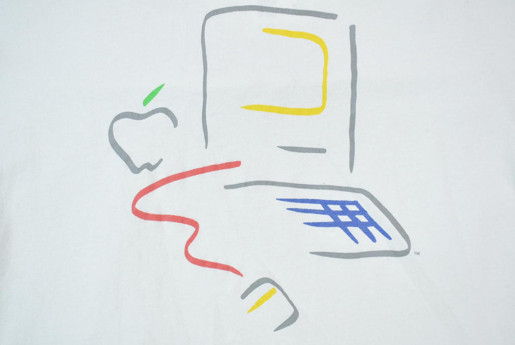 Vintage 1990s Apple Computers Single Stitch Graphic Promo T-Shirt