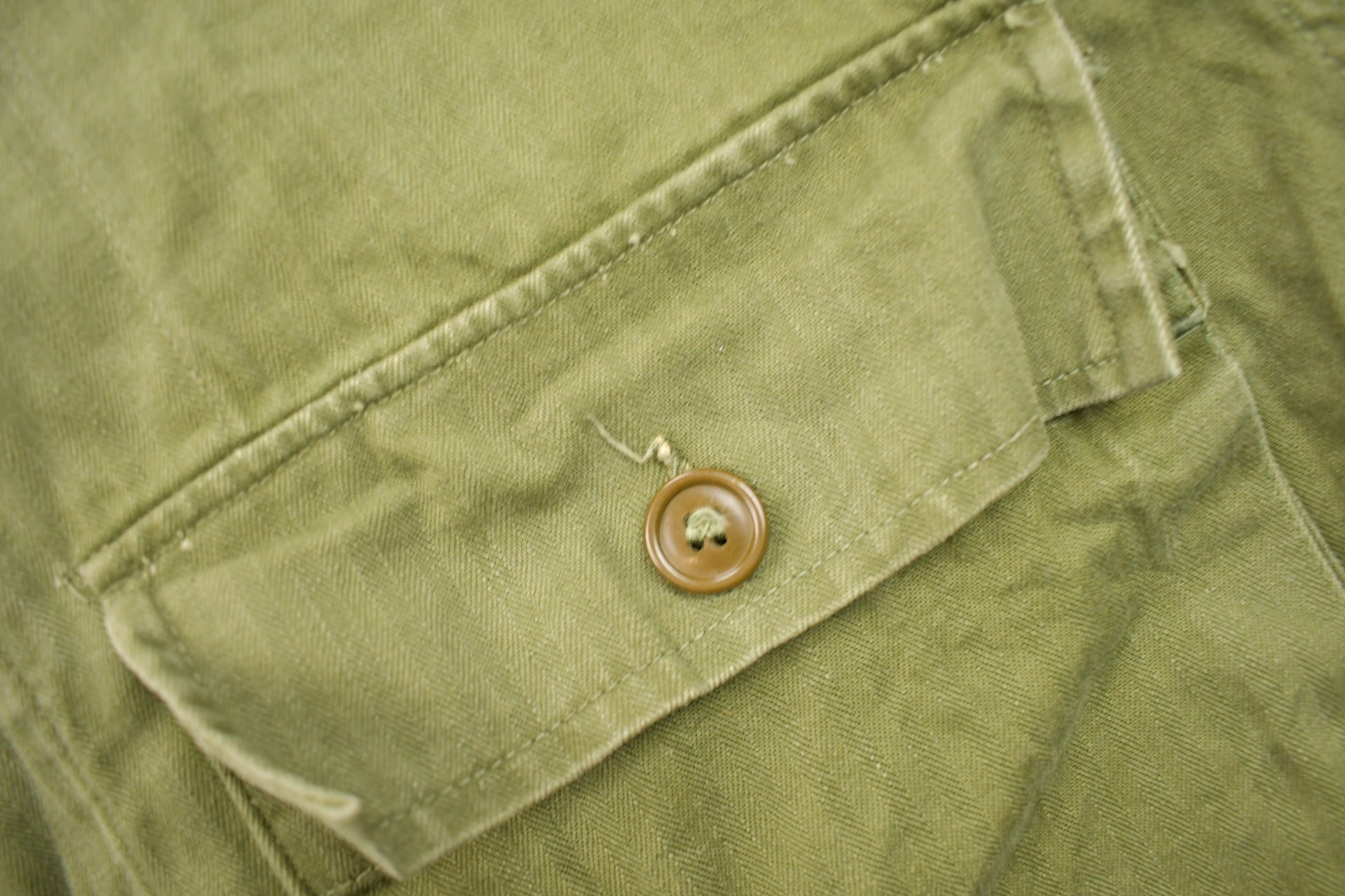 Vintage WW2 1940s Herringbone Military Jacket Army