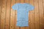 Vintage 1970s Deadstock Atlantic Sanfor Knit Thermal Blue T Shirt