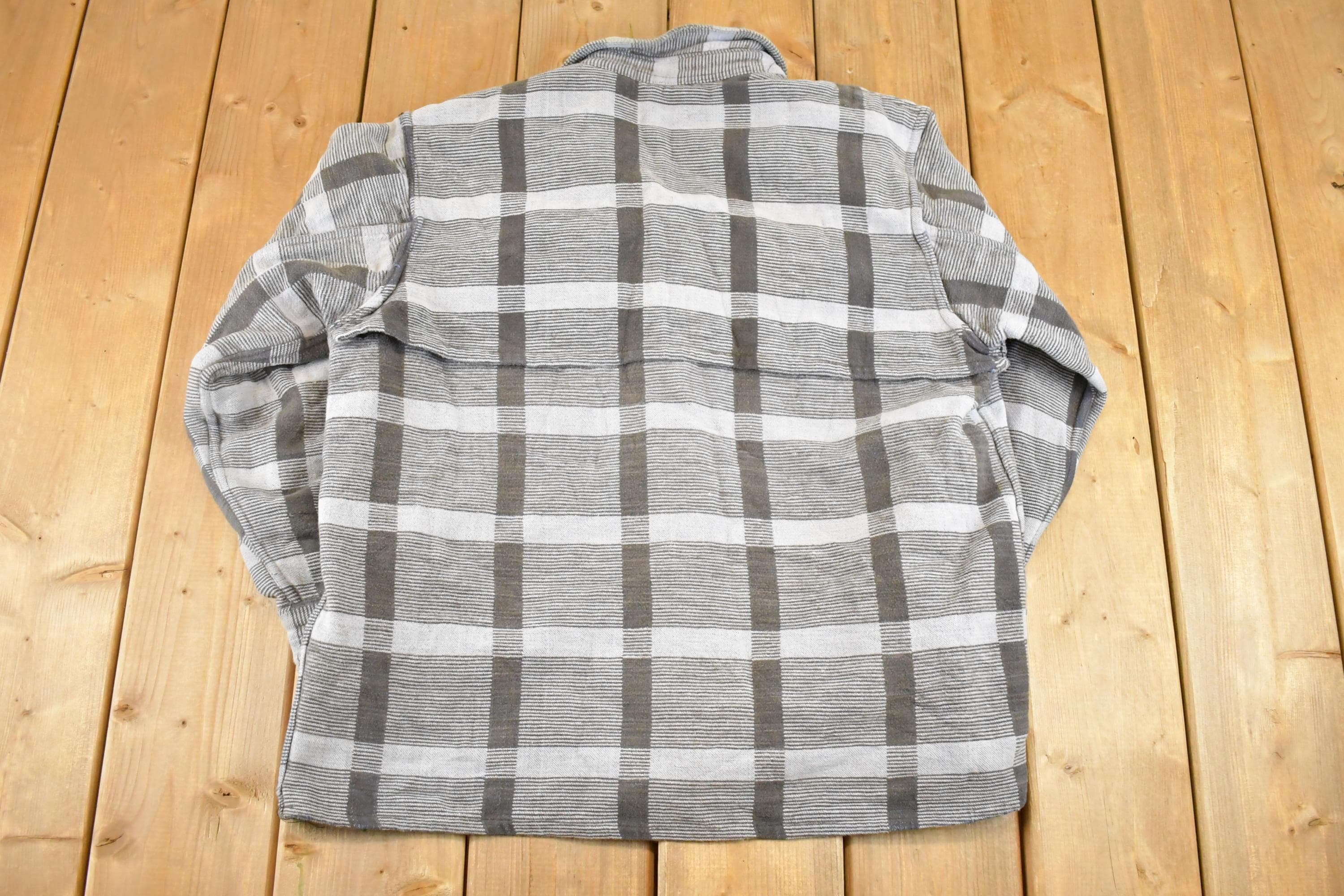 Vintage 1990s Great Canadian Rugged Wear Plaid Button Up Heavyweight Shirt Men's M