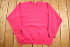 Vintage 1980s Fruit Of The Loom Blank Pink Raglan Crewneck Sweatshirt