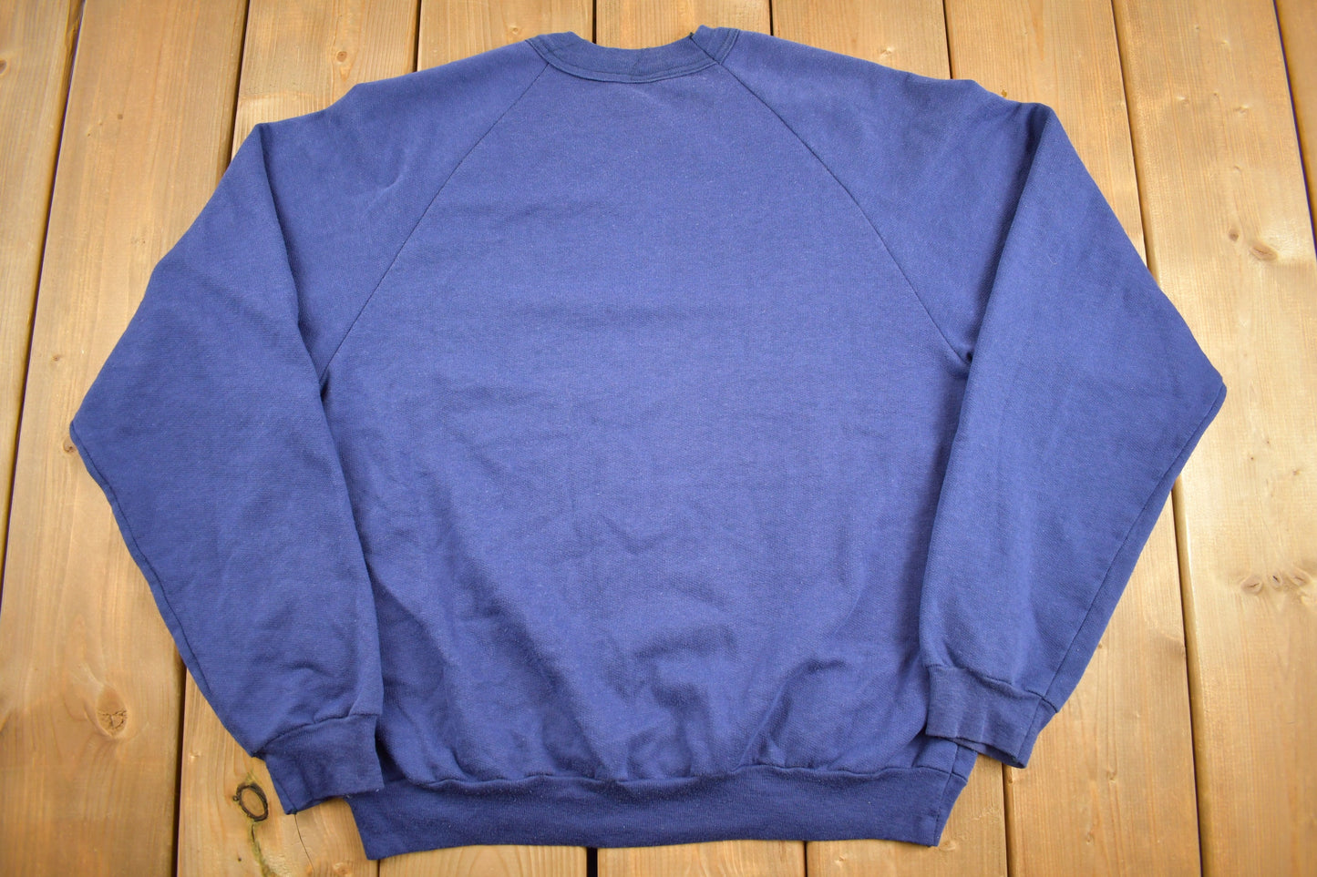 Vintage 1980s Collegiate Blue Sweatshirt / Sports Sweatshirt / Sportswear / Made in Canada/ Raglan / 80s