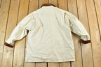 Vintage 1990s Lands End Womens Plaid Lined Workwear Style Light Jacket