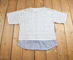 Vintage 1990s The Classics Striped Blank Button Up Baseball Shirt