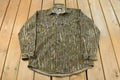 Vintage 1990s Deerskin Real Tree Camo Button Up Shirt Men's M / Outdoorsman / Hunting Shirt / Made in USA
