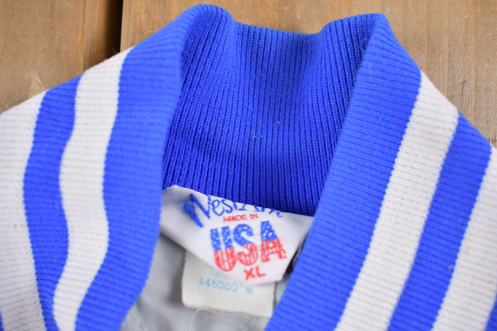 Vintage 1990s West Arc Durand Bulldogs Snap Windbreaker Jacket