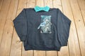 Vintage 1990s Embroidered Blue Jay Bird Theme Collared Sweater  Grandma Sweater  Made In USA