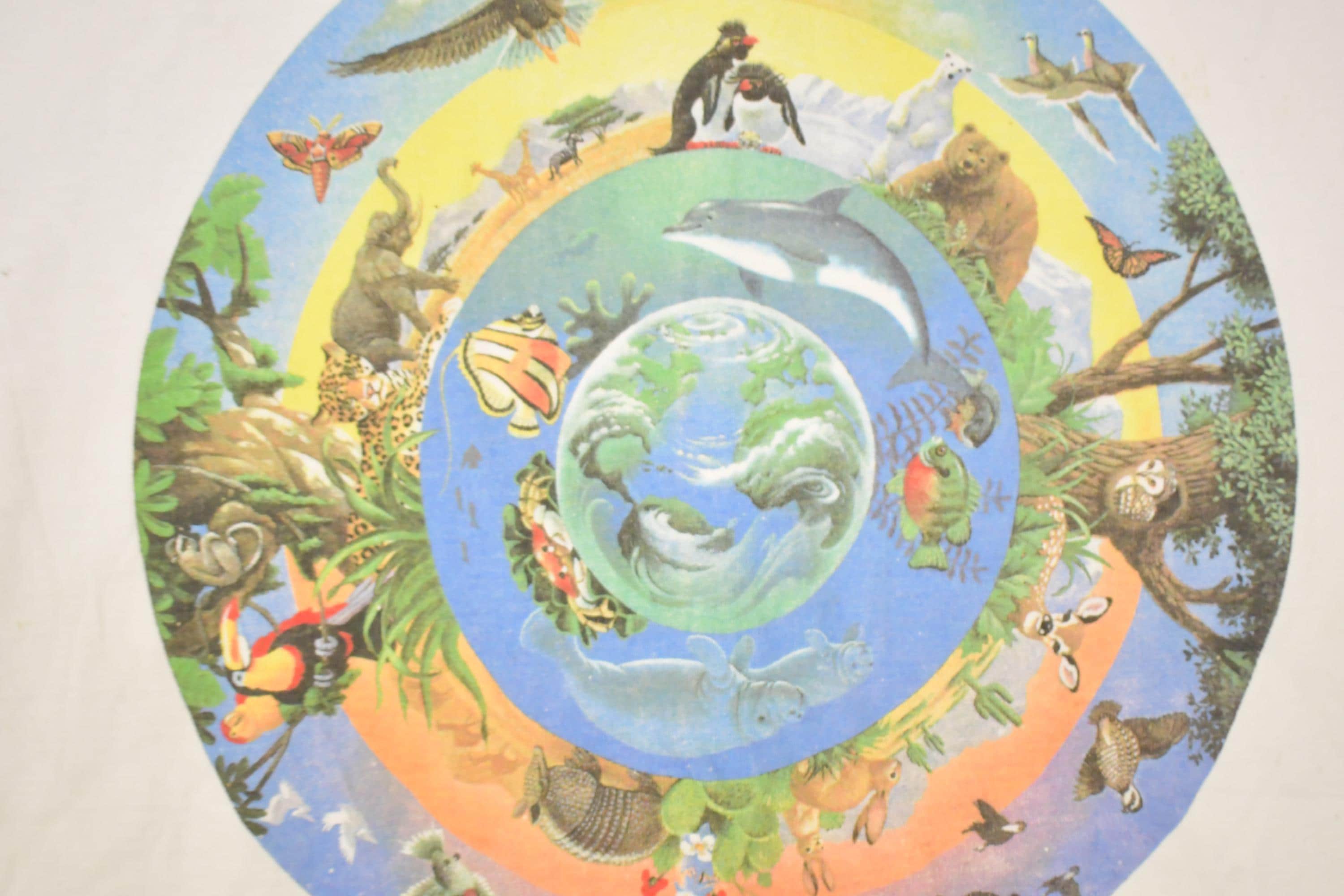 Vintage 1990s Ecosport All The Animals Souvenir Travel T-Shirt Men's XL