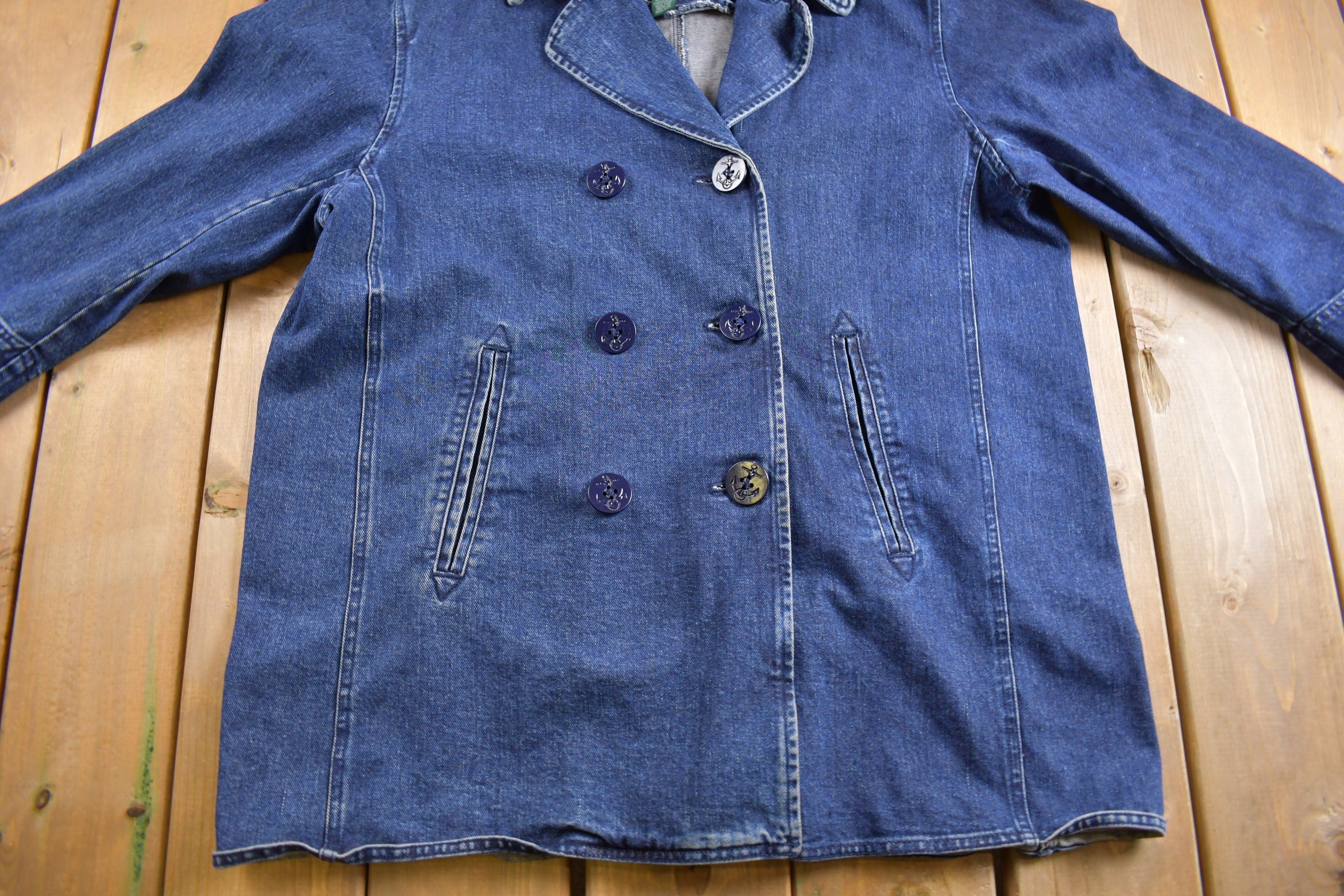 Vintage 1990s Lauren Ralph Lauren Denim Blazer Jacket