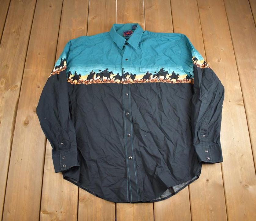 Vintage 1990s Roper Western Style Button Up Shirt