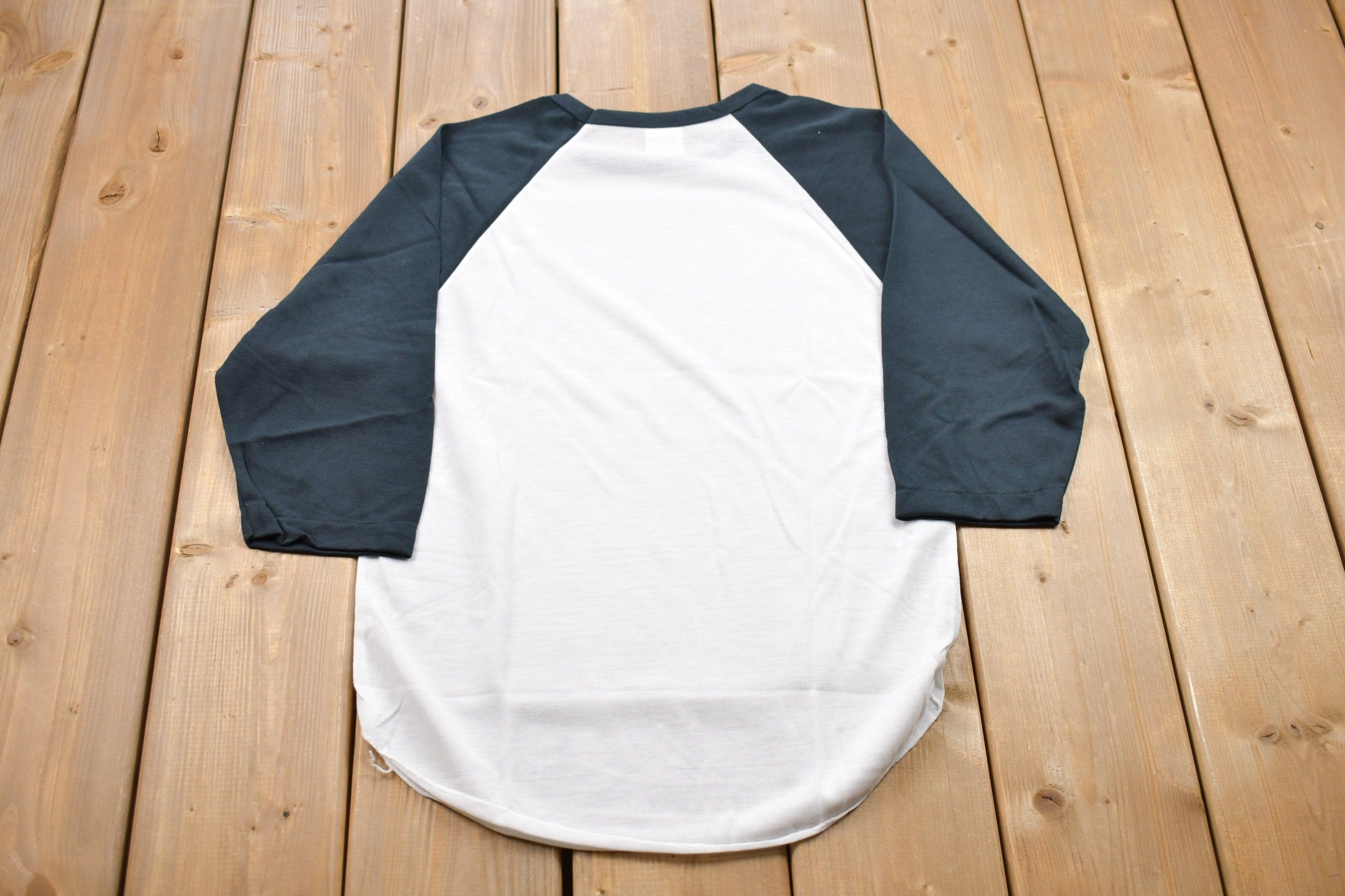 Vintage 1970s Raglan Color Block 3 Quarter Sleeve T-Shirt