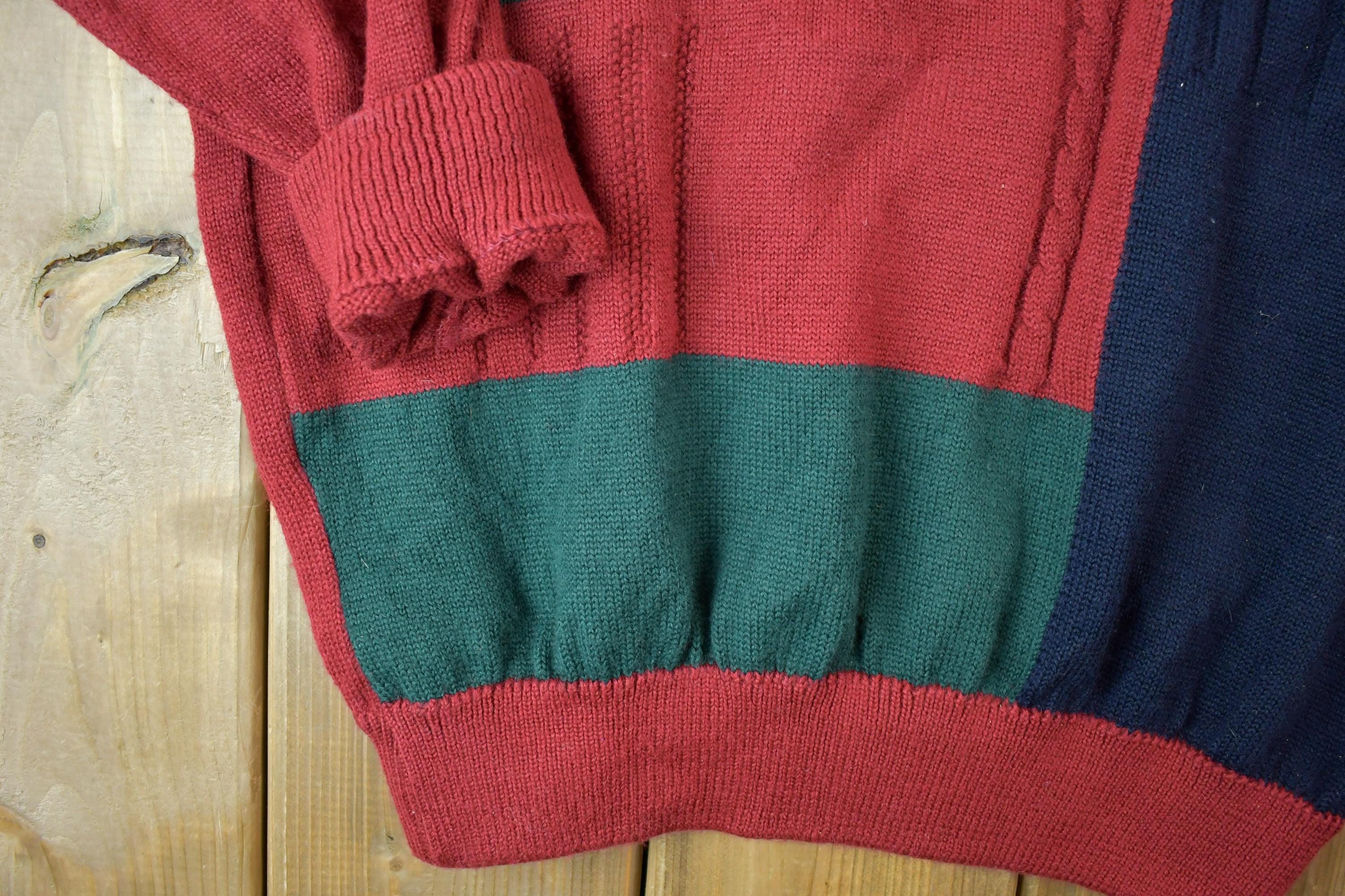 Vintage 1990s Kellerman Sweaters Knit Crewneck Sweater / 90s Crewneck / Made In USA / Preppy