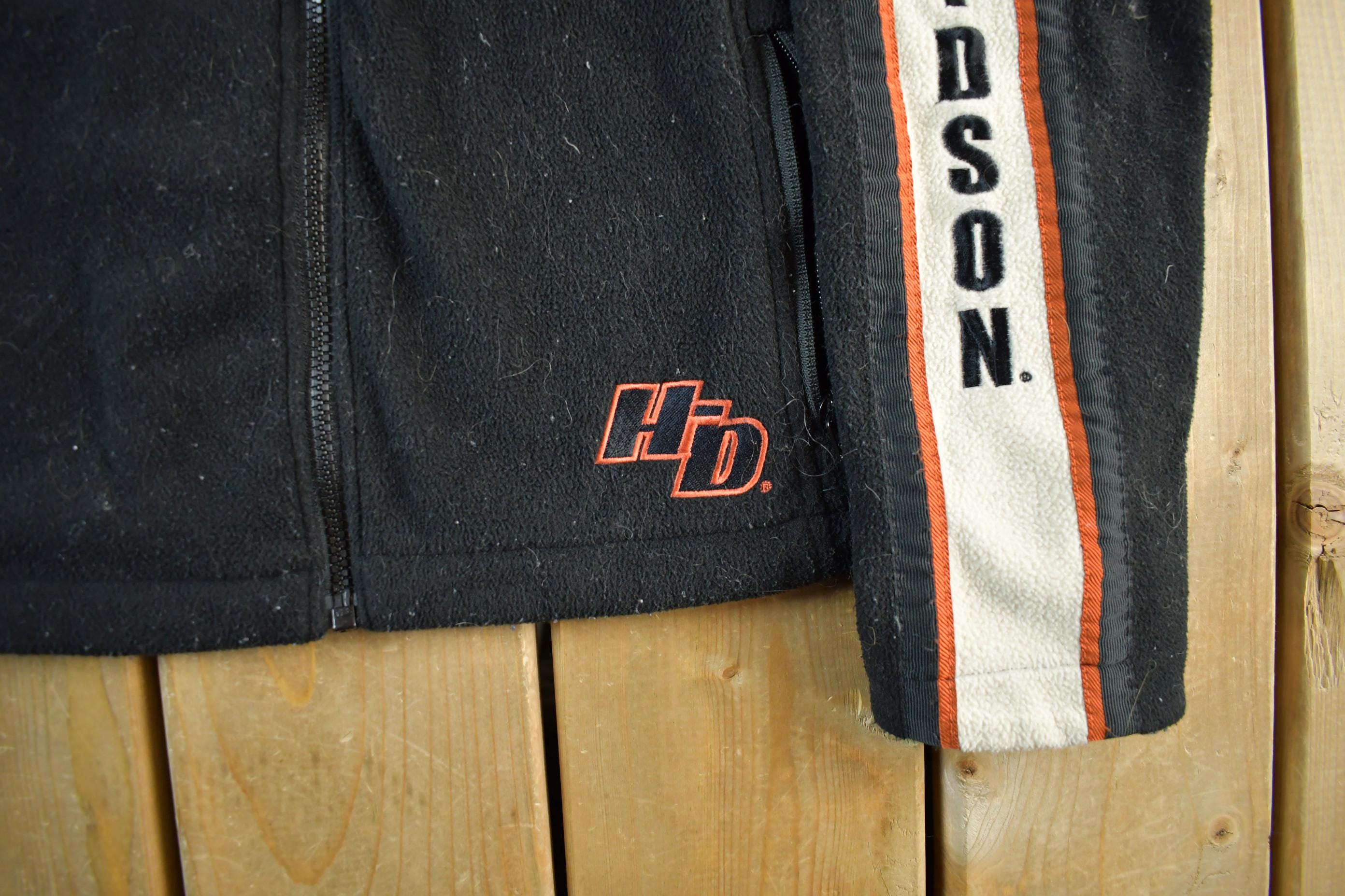 Vintage 2000s Harley Davidson Embroidered Full Zip Fleece Sweater Women's Medium