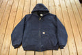 Vintage 1990s Carhartt Distressed Hooded Jacket Men's XL