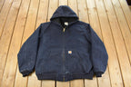 Vintage 1990s Carhartt Distressed Hooded Jacket Men's XL