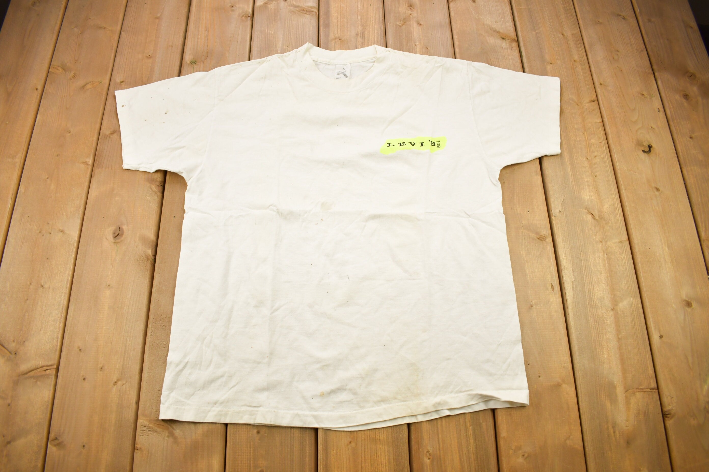 Vintage 1989 Levi's 501 Basketball Graphic T Shirt