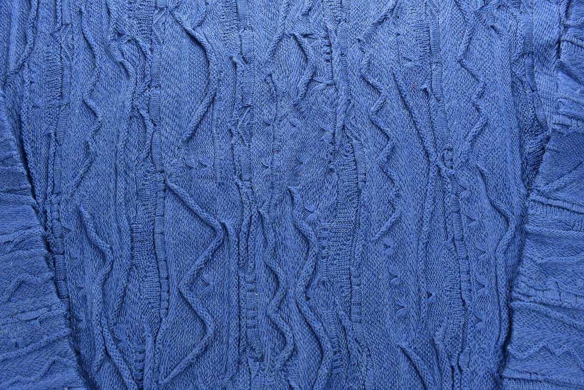 Vintage 1990's 3D Cable Knit 100% Wool Sweater