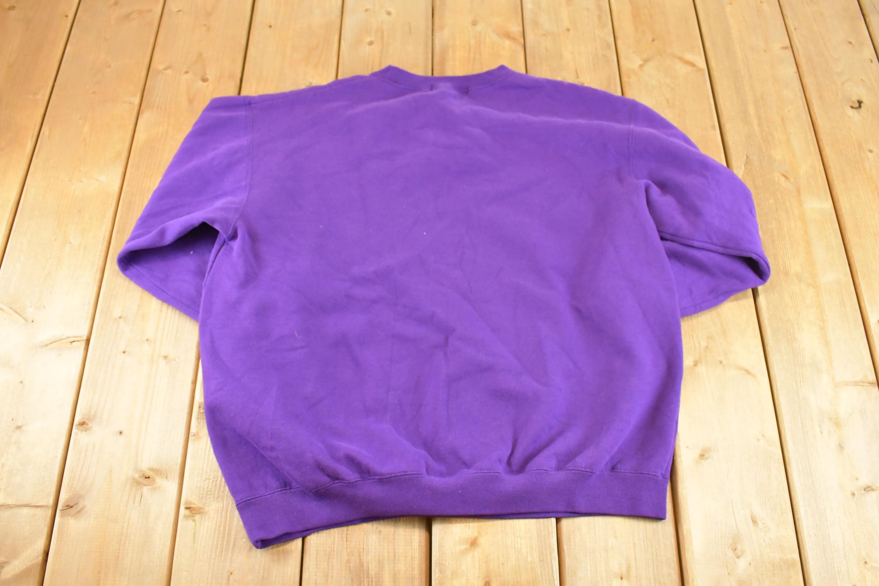Vintage 1990s Hunt Club Streetwear Blank Crewneck Sweatshirt Women's L  90s Sun Faded Streetwear