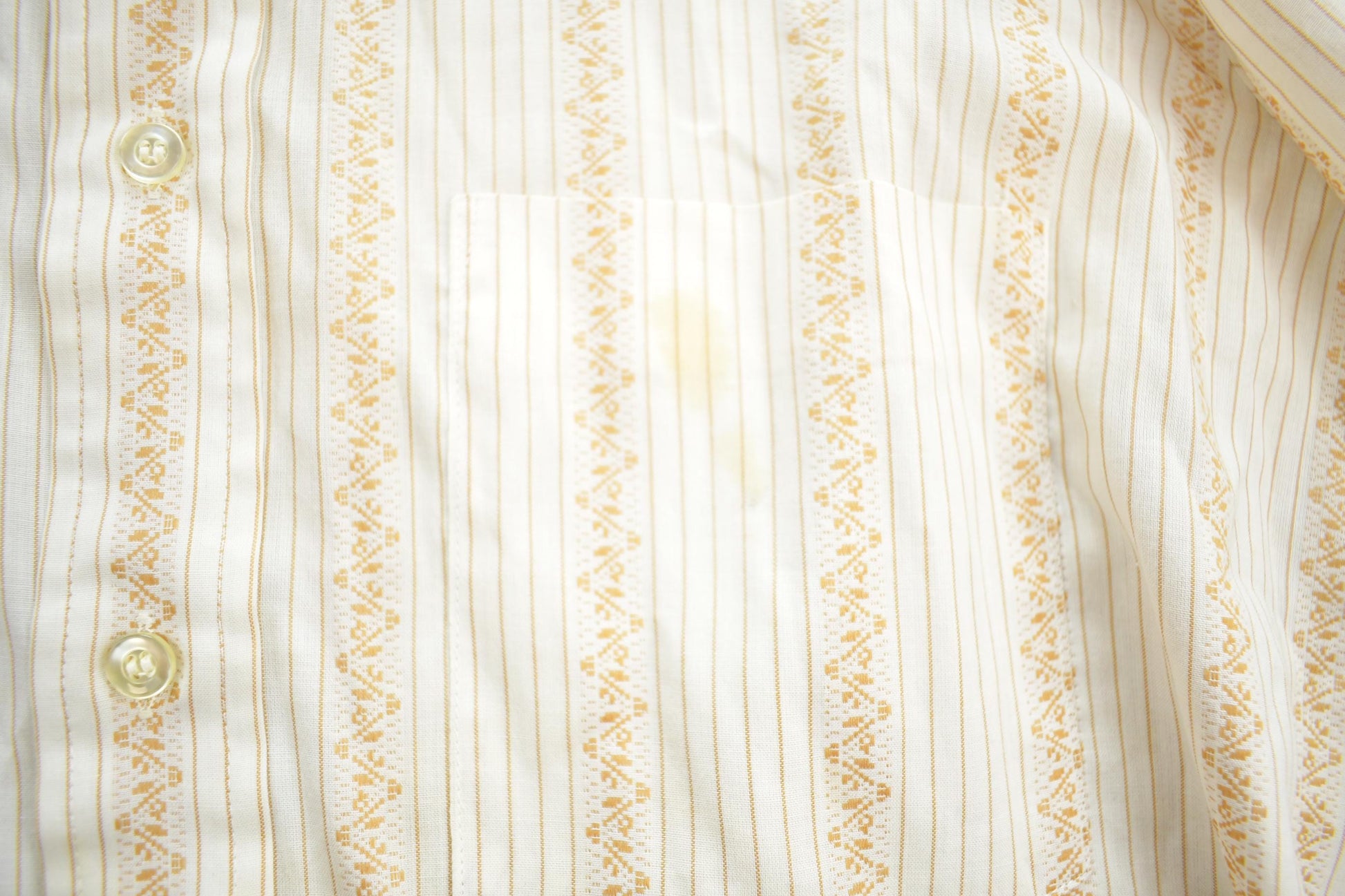 Vintage 1990s Arrow Belmont Pacer By Arrow Patterned Formal Casual Long Sleeve Button up