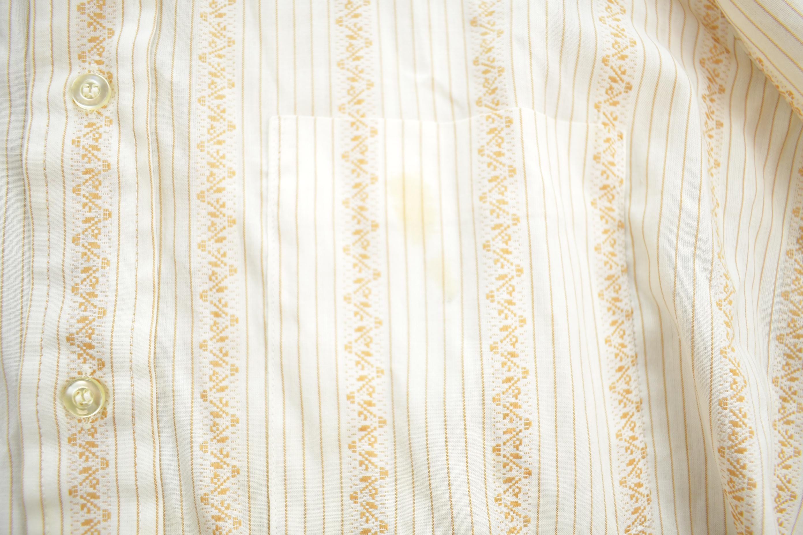 Vintage 1990s Arrow Belmont Pacer By Arrow Patterned Formal Casual Long Sleeve Button up