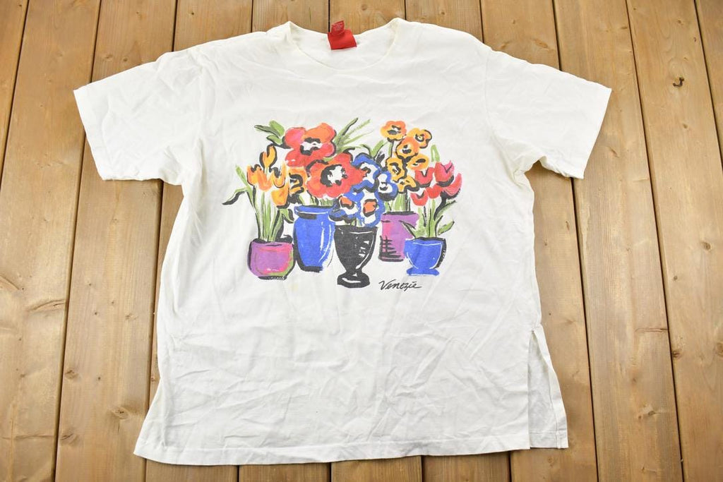 Vintage 1990s Venezia Floral Graphic T-Shirt