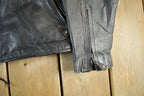 Vintage 1990s Genuine Leather Biker Jacket Adult Large