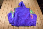 Vintage 1980s Surf Style Interplanetary Body Gear Quarter Zip Windbreaker Jacket Made In USA