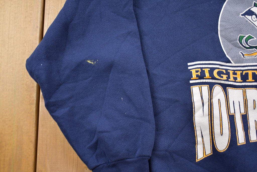 Vintage 1990s Notre Dame Fighting Irish Graphic Crewneck Sweatshirt