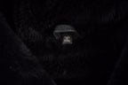 Vintage 1990s Black Suede Shearling Coat