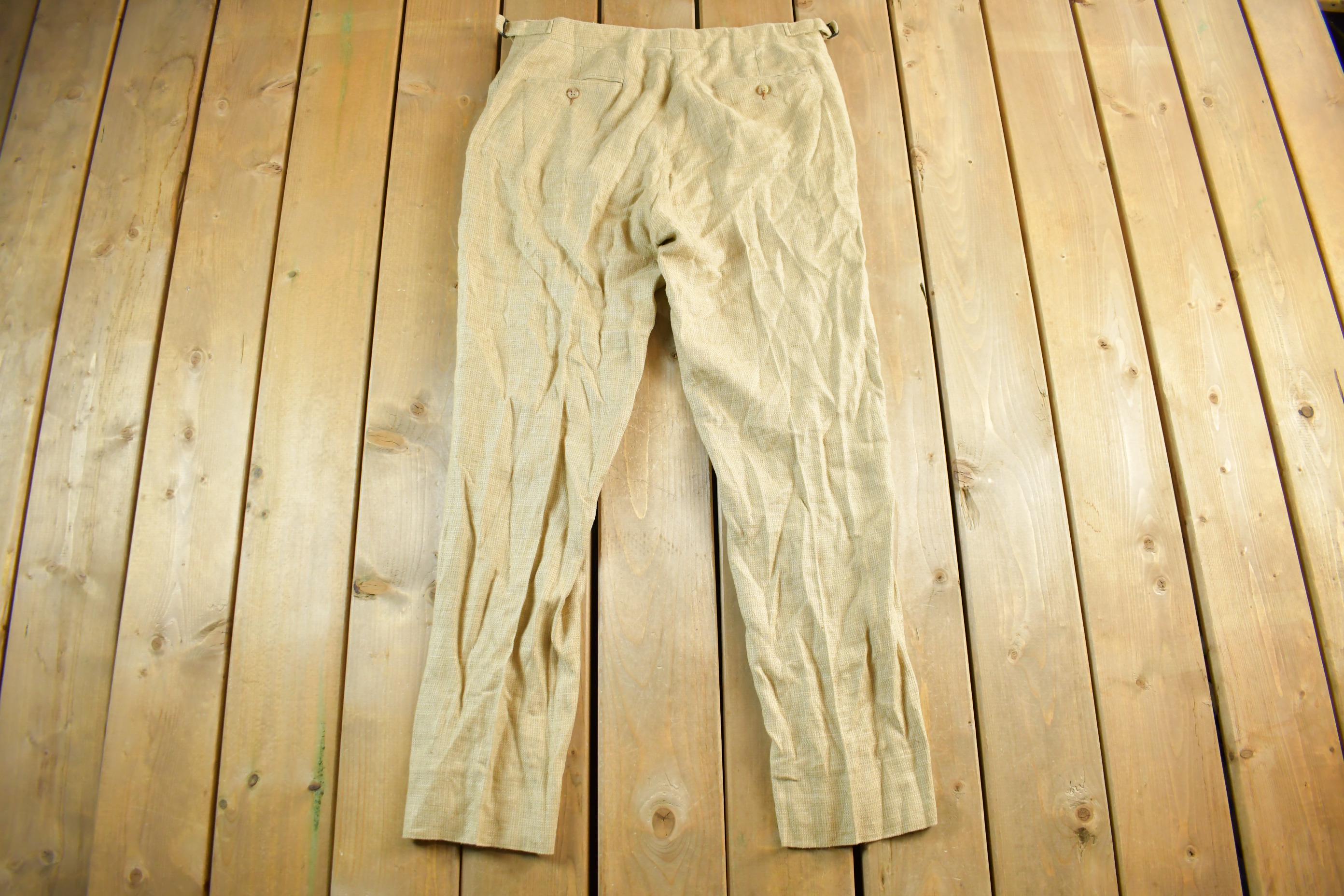 Vintage 1990's Polo Ralph Lauren Silk Flax Trousers Adult 34 x 30