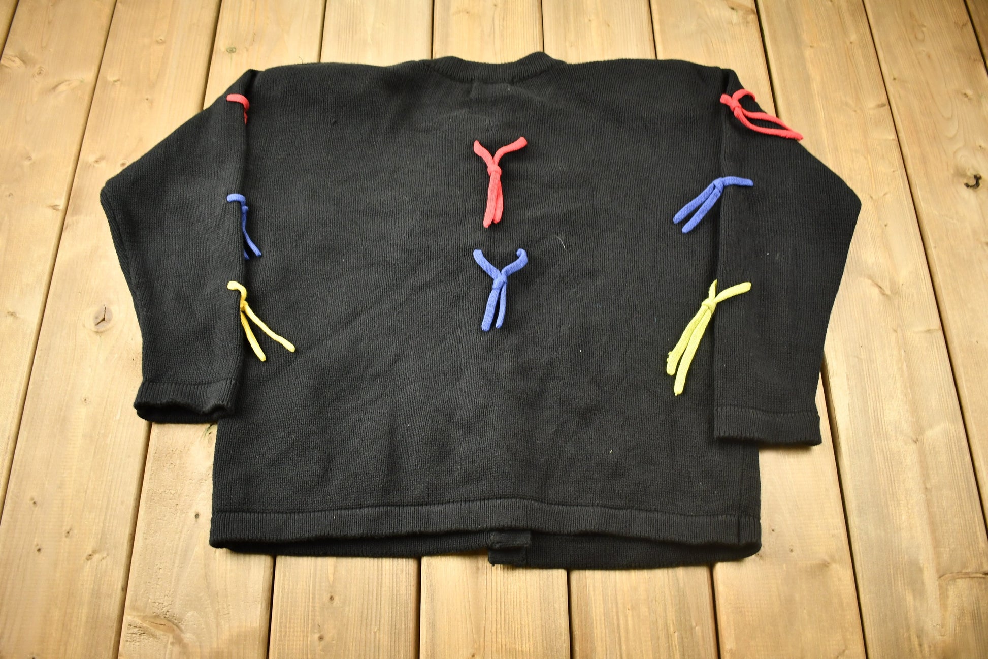 Vintage 1990s Bonnie And Bill Abstract Cardigan Sweater / Vintage Cardigan / Button Up / Embroidered / Confetti