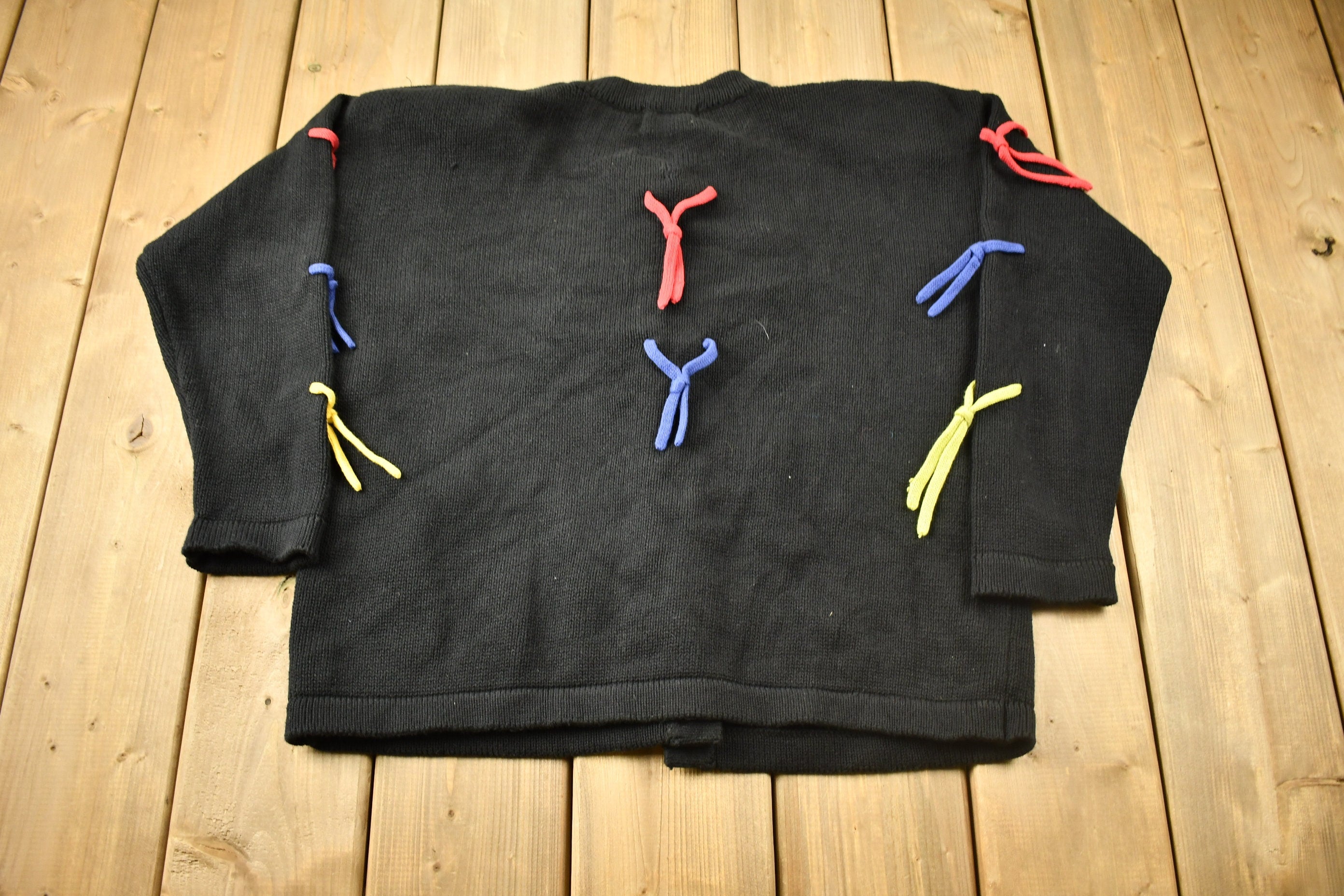 Vintage 1990s Bonnie And Bill Abstract Cardigan Sweater