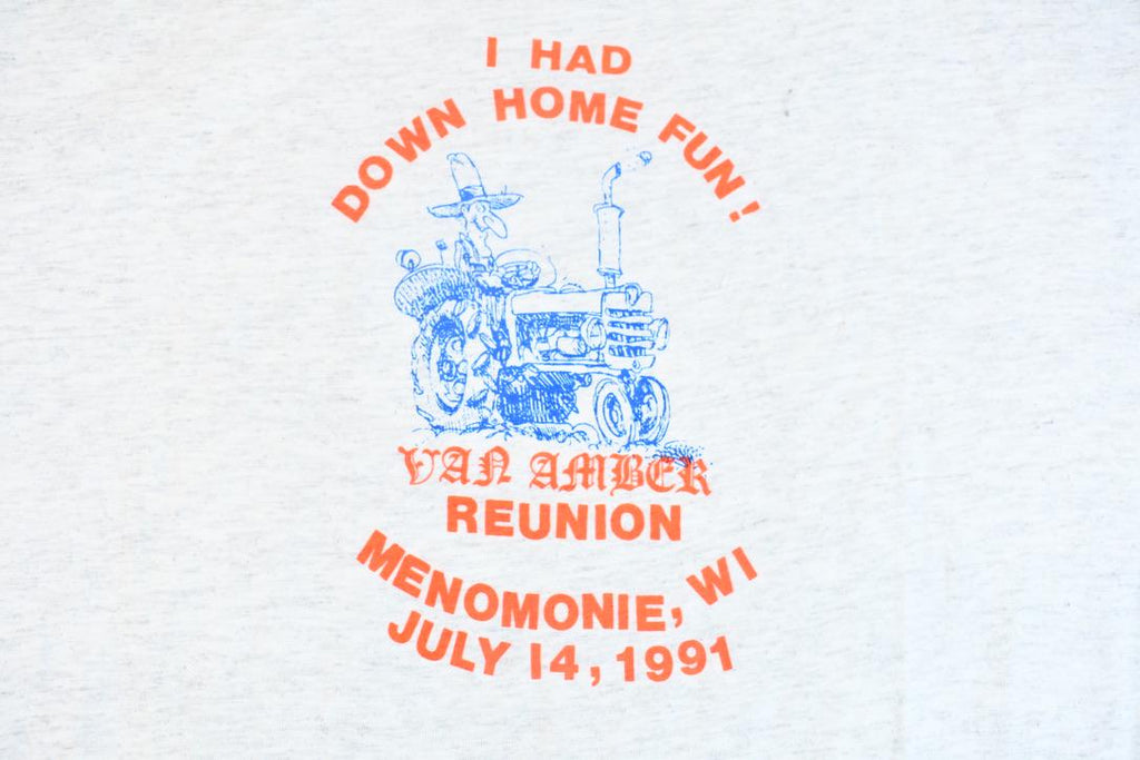 Vintage July 14, 1991 Menomonie Wisconsin Van Amber Reunion Single Stitch Graphic T-Shirt
