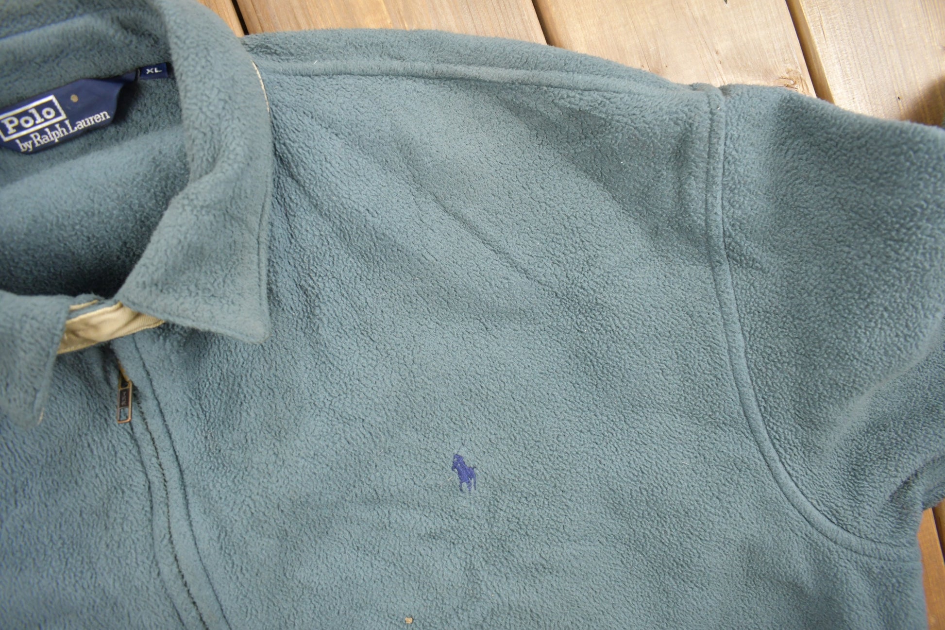 Vintage 1990s Polo Ralph Lauren Zip Up Polartec Fleece Sweater
