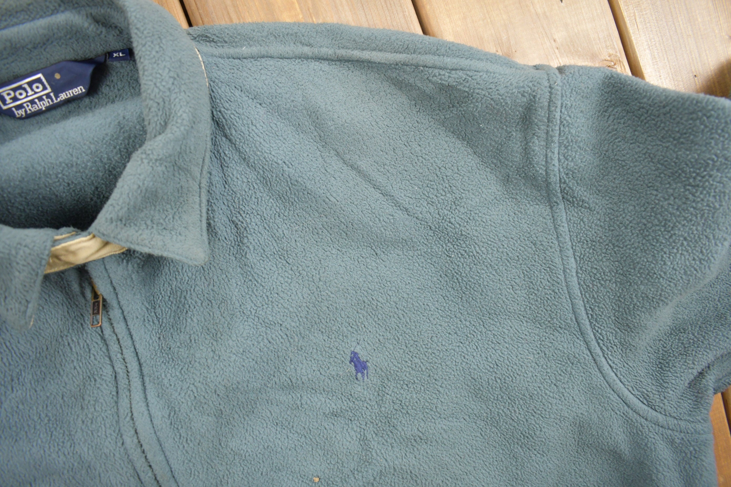 Vintage 1990s Polo Ralph Lauren Zip Up Polartec Fleece Sweater
