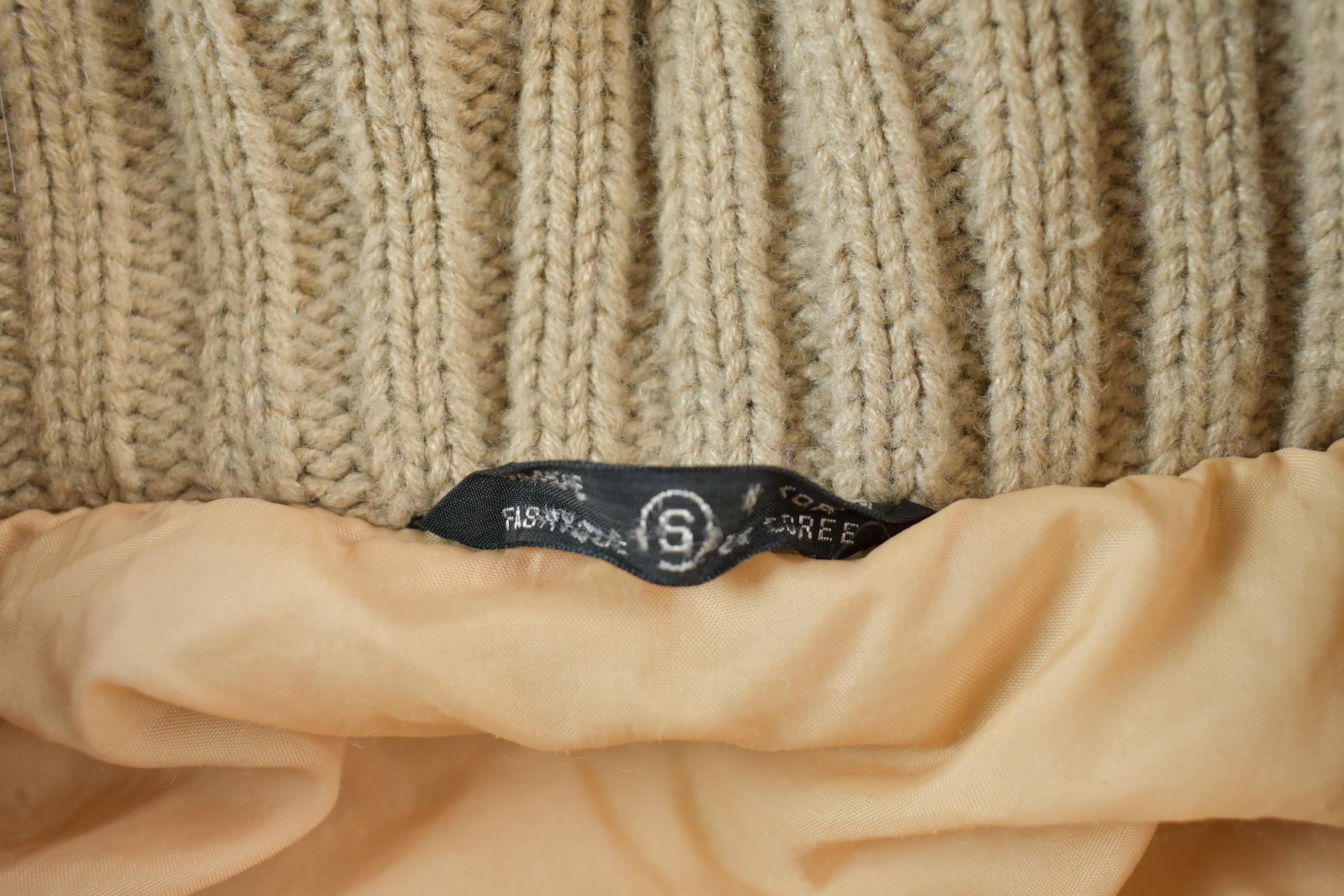 Vintage 1980s Beige Winter Parka Jacket