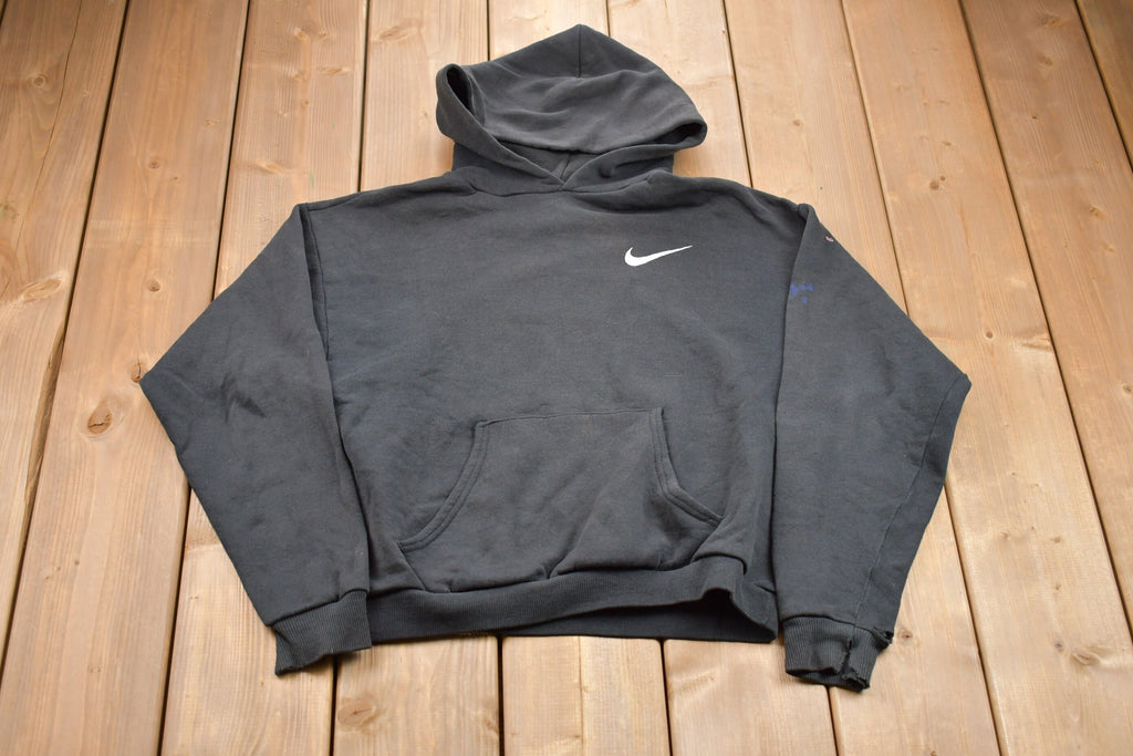 Vintage 1990s Youth Nike Swoosh Embroidered Graphic Hoodie