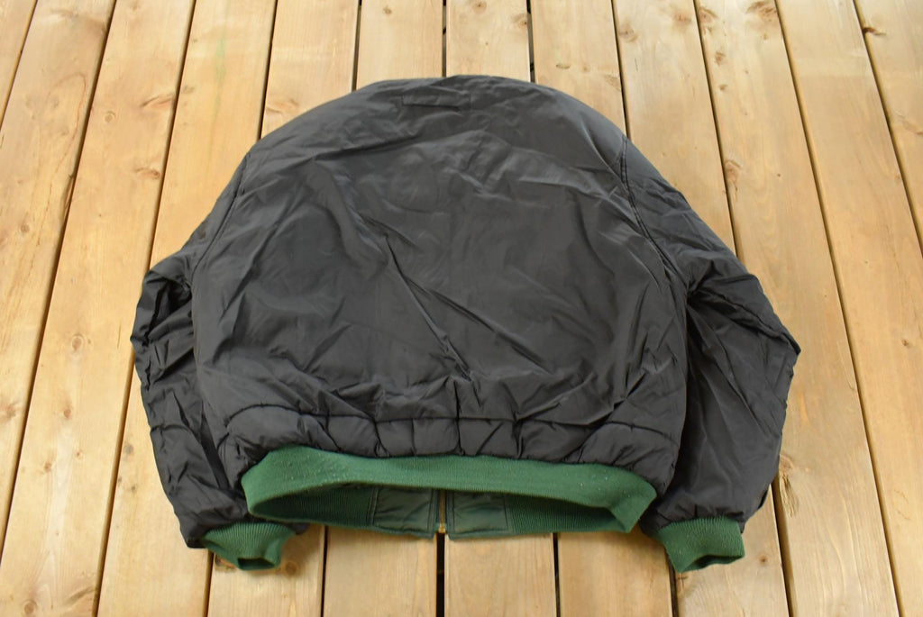 Vintage 1990s North Crest Reversible Bomber Jacket Men's XL