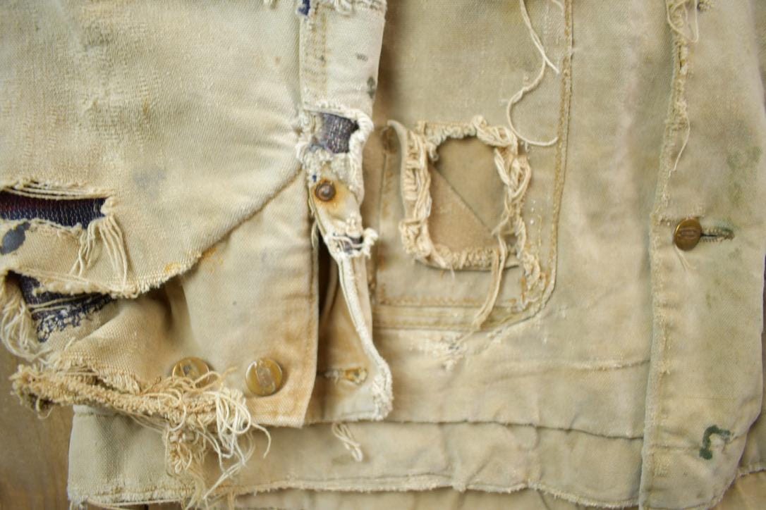Vintage 1970s Carhartt Blanket Lined Chore Coat Heavily Distressed